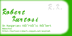 robert kurtosi business card
